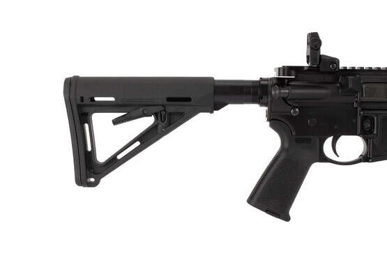 Ruger's AR-556 is factory equipped with Magpul MOE pistol grip and MIL-SPEC MOE collapsible stock
